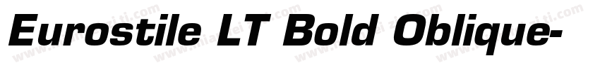 Eurostile LT Bold Oblique字体转换